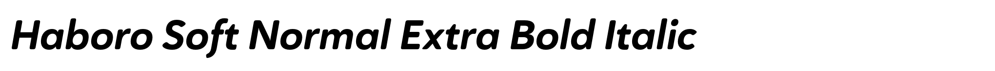 Haboro Soft Normal Extra Bold Italic image